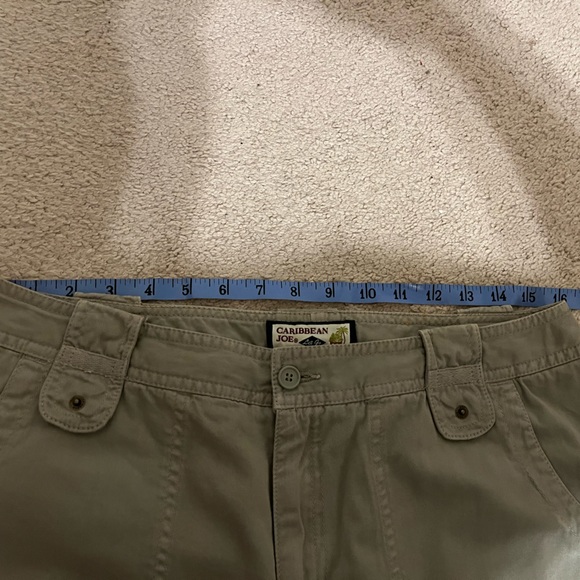 NWT Caribbean Joe khaki green 100% cotton cargo pants - Picture 11 of 15